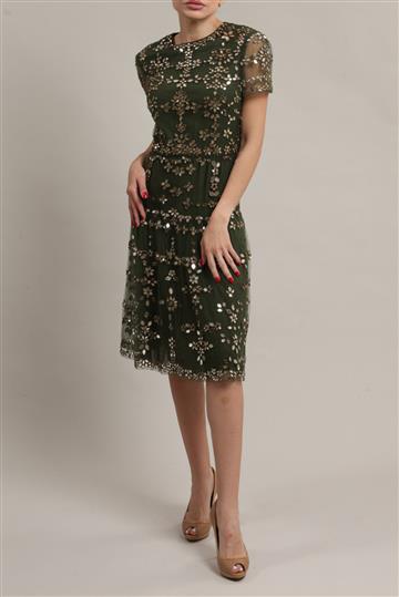 Vestido Valentino Pedrarias e Tule Verde