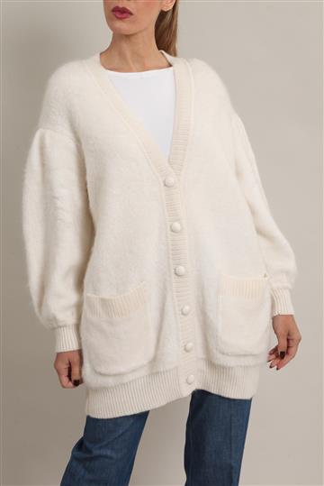 Cardigan Fendi Mohair Oversized Off-White