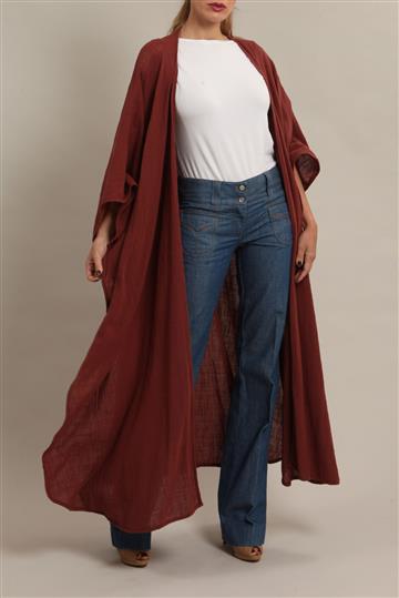 kafta Paula Raia 100% Algodão Marrom