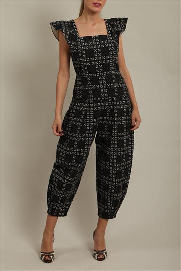 Macacão A. Niemeyer Estampado Azul