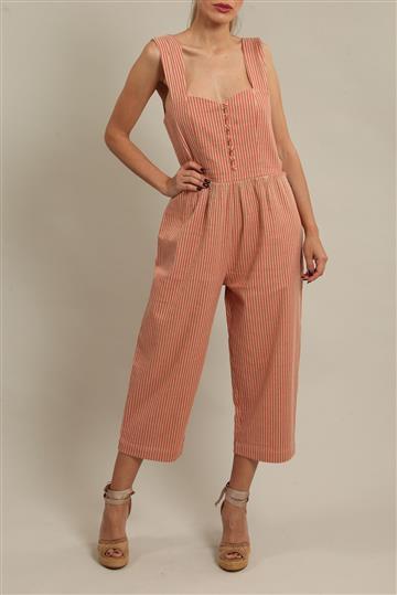 Macacão A. Niemeyer Listrado Bicolor