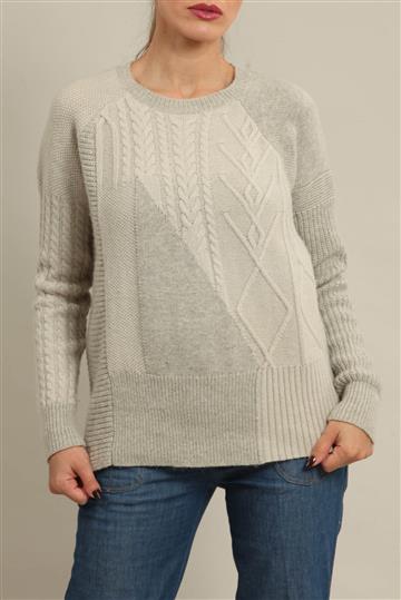 Sueter All Saints Spitalfields Lã Alpaca com Tranças Bege