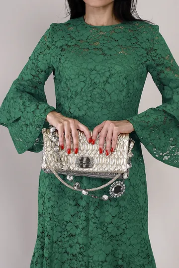 Bolsa Miu Miu Crystal Leather Metalizada