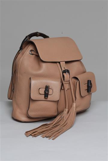 Mochila Gucci Couro Bamboo Bege | New4another