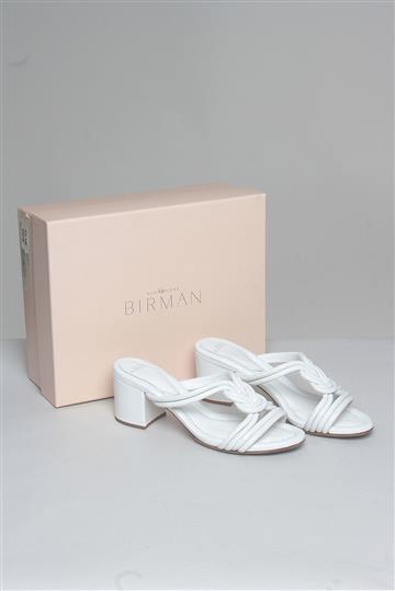 Sandália Alexandre Birman Vicky Slide Salto Bloco Branca