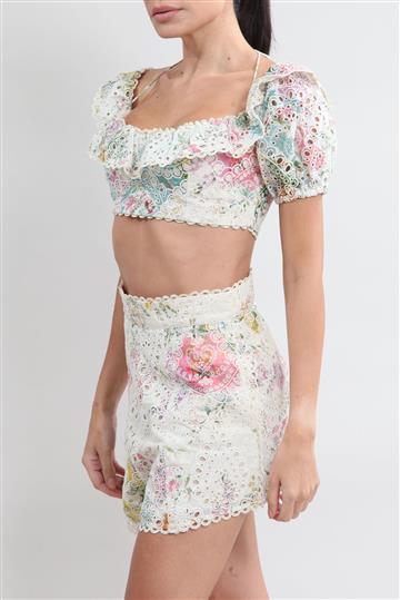 Conjunto Zimmermann Top e Shorts Laise Colorido