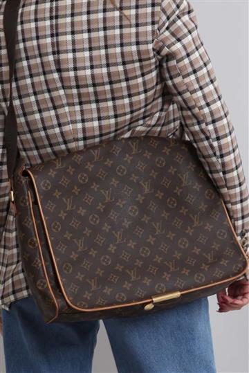 Bolsa Louis Vuitton Pasta Laptop com Alça Marrom