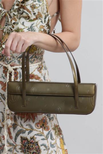 Bolsa Cartier Baguete Verniz Verde