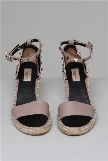 Sandália Valentino Spadrille Bege