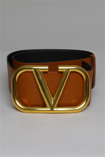 Cinto Valentino Dupla Face Caramelo