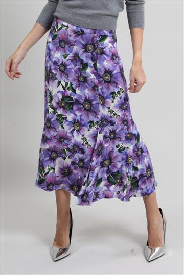 Saia Dolce & Gabbana Floral Roxa