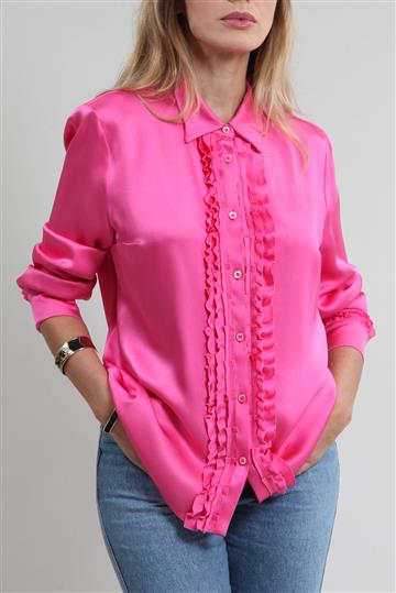 Camisa Prada Cetim de Seda Pink