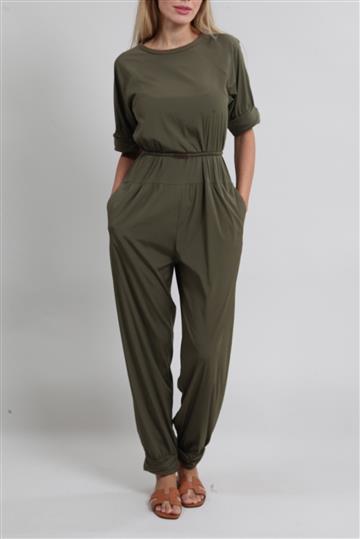 Macacão Cris Barros Algodão Oversized Verde