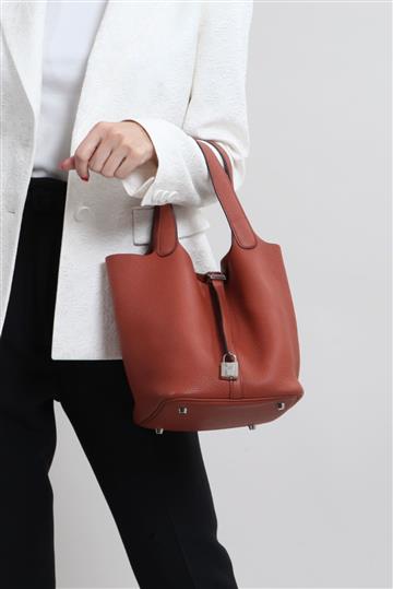 Bolsa Hermès Picotin Lock 22 Gold Marrom