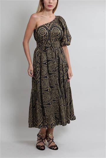 Vestido Lisa Marie Fernandez Laise com Metalizado Azul