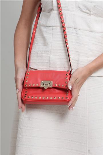 Bolsa Valentino Rockstud Crossbody Vermelha