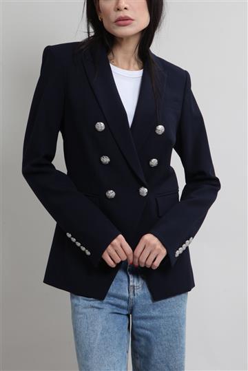 Blazer Achados da New Verônoca Beard Alfaiataria Azul