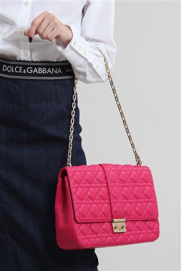 Bolsa Christian Dior Alça Corrente Rosa