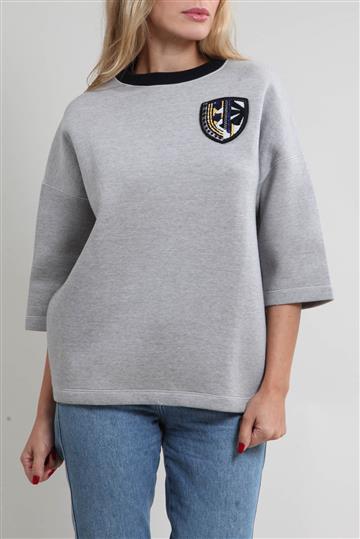 Blusa Christian Dior Moletom e Brasão Cinza