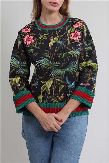 Blusa Gucci Moletom Floral Colorida