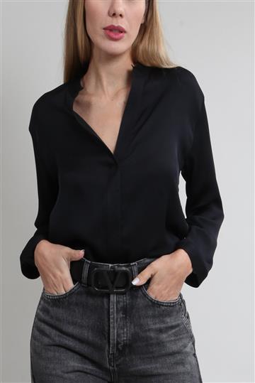 Blusa Giorgio Armani Seda Acetinada Preta