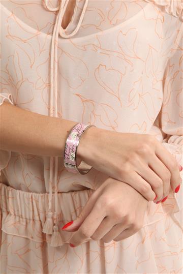 Pulseira Achados da New Bracelete Coach Rosa