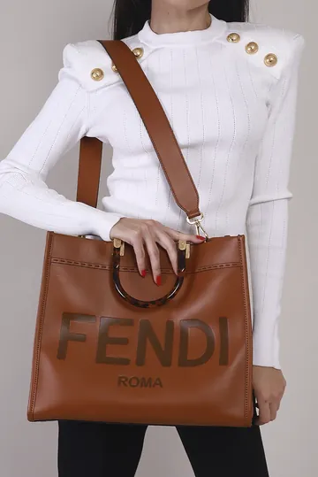 Bolsa Fendi Tote Sunshine Caramelo