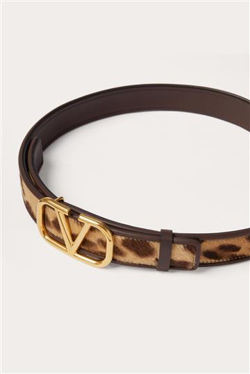 Cinto Valentino Leopard VLOGO Bege