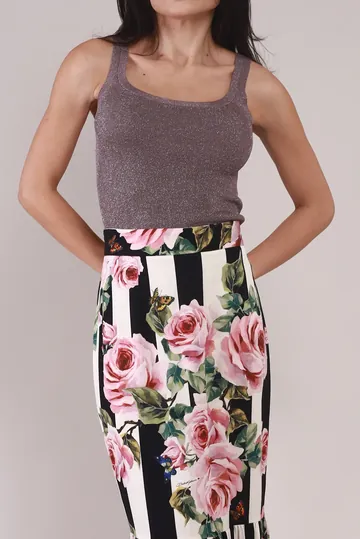 Regata Max Mara Tricot e Lurex Lilás