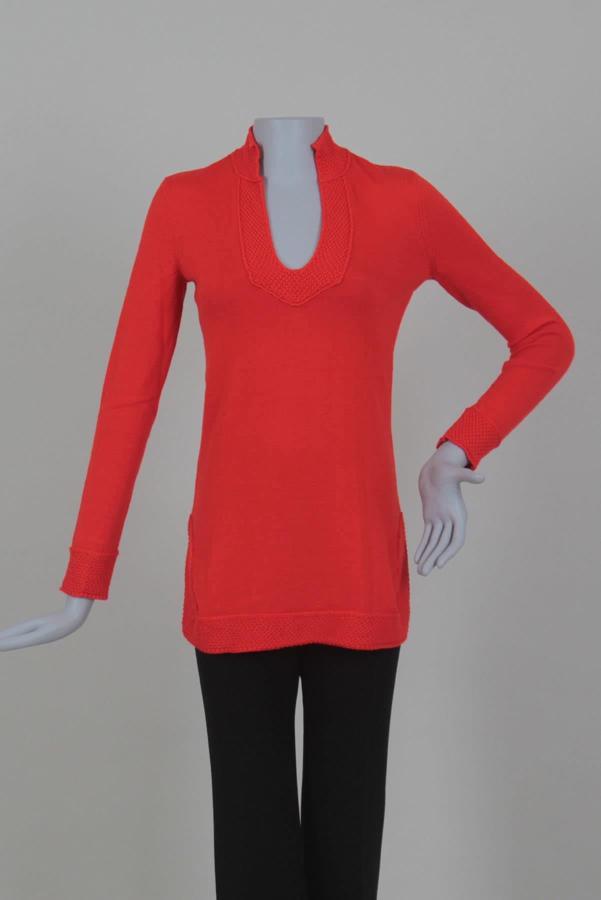 Blusa Tory Burch Lã Merino Vermelho