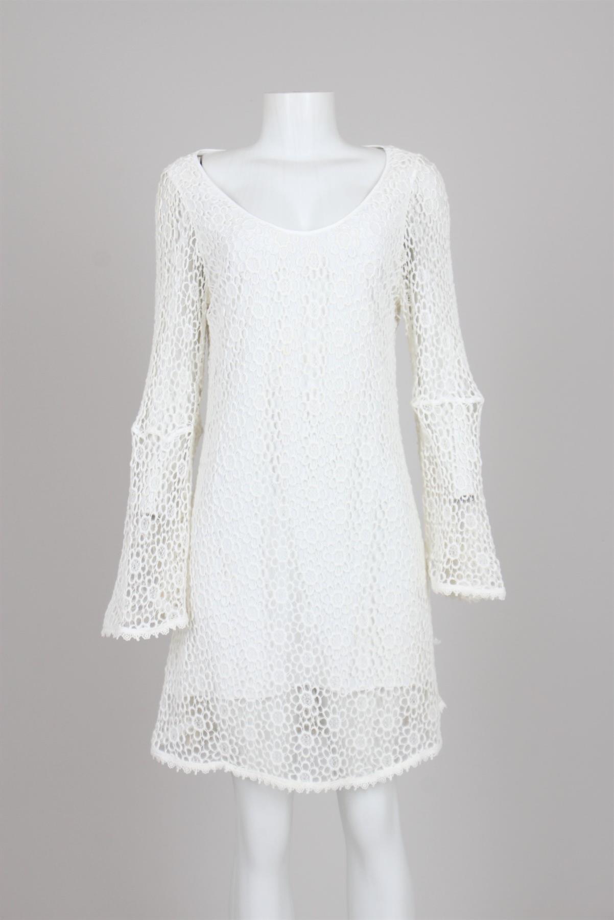 Vestido Achados da New Abertura Costas Off-White