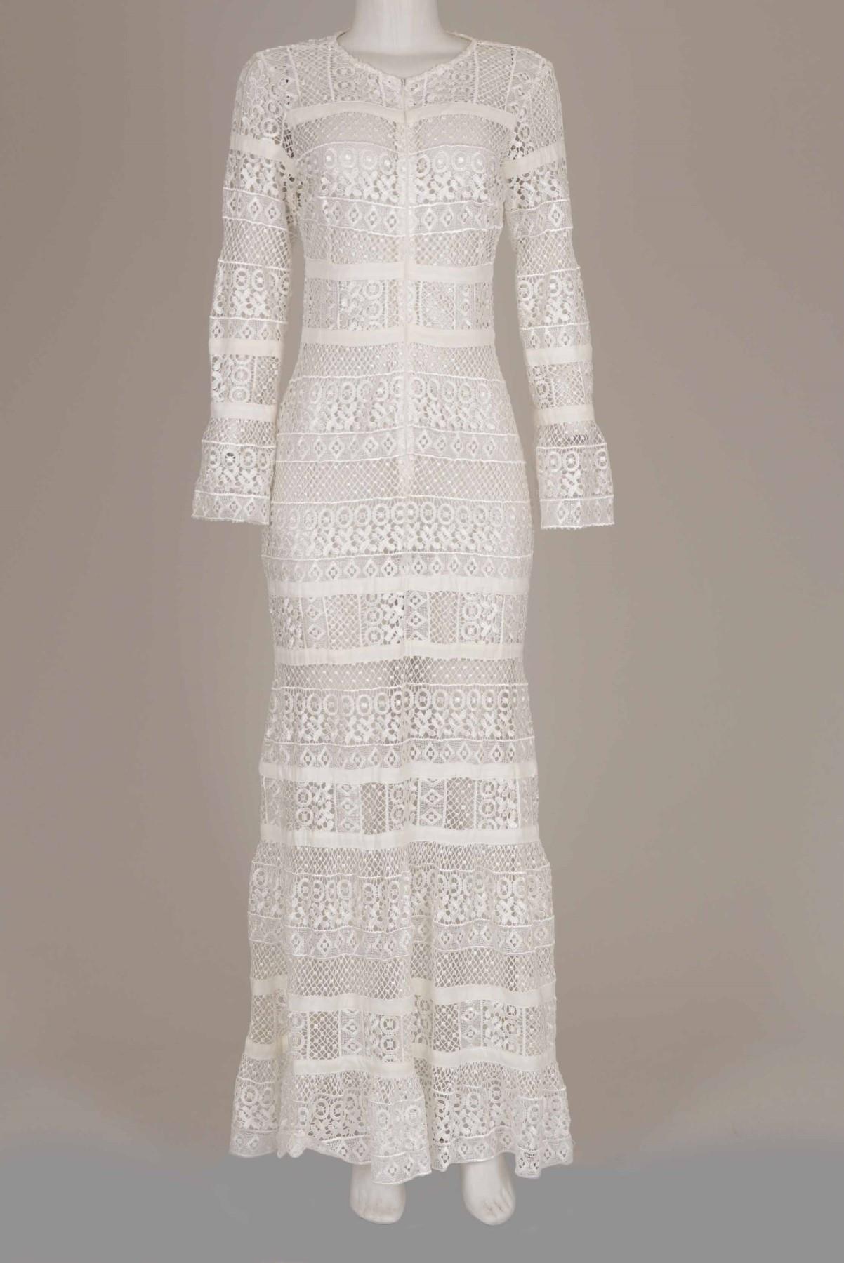 Vestido Achados da New Fabulous Renda Branco