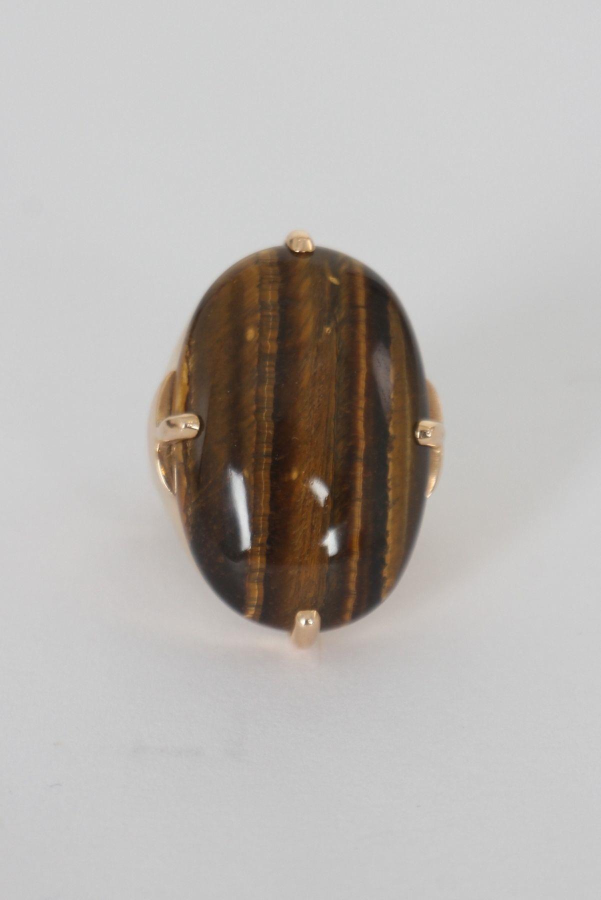 Anel Jack Vartanian Olho Tigre Ouro