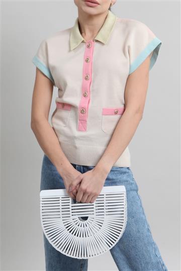 Bolsa madeira Cult Gaia Bamboo Branca