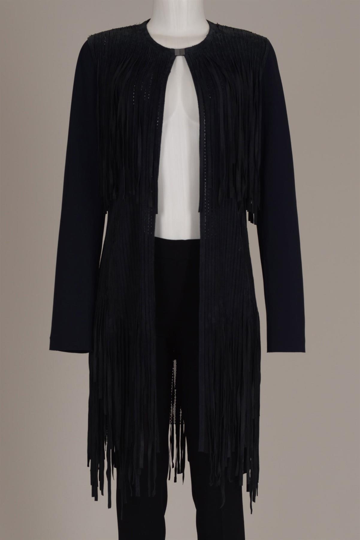 Casaco Elie Tahari Franjas Preto