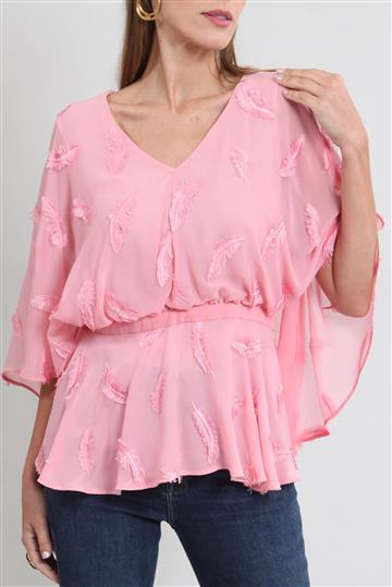 Camisa Emilio Pucci Bordada Rosa