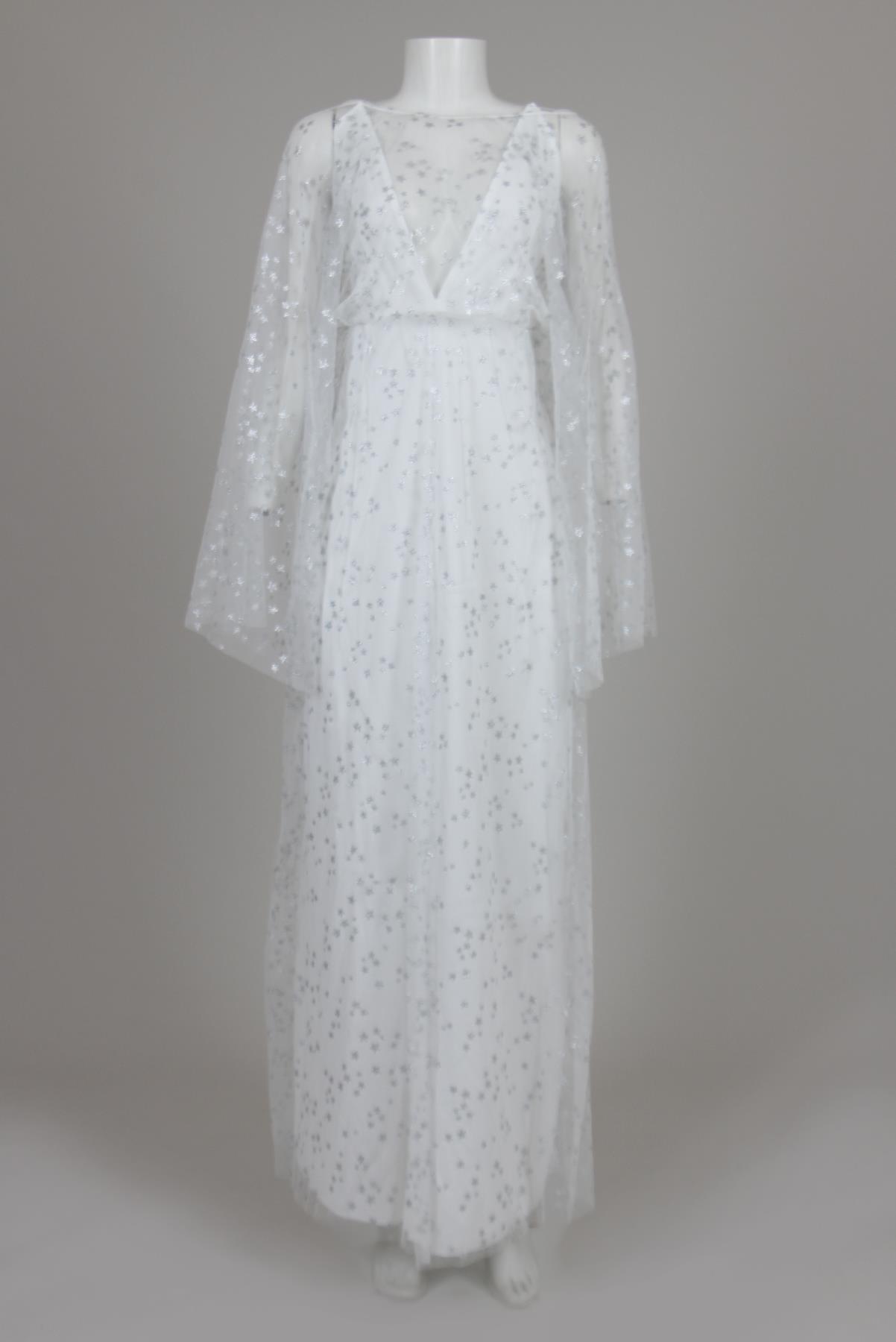 Vestido Tule Estrelas Branco