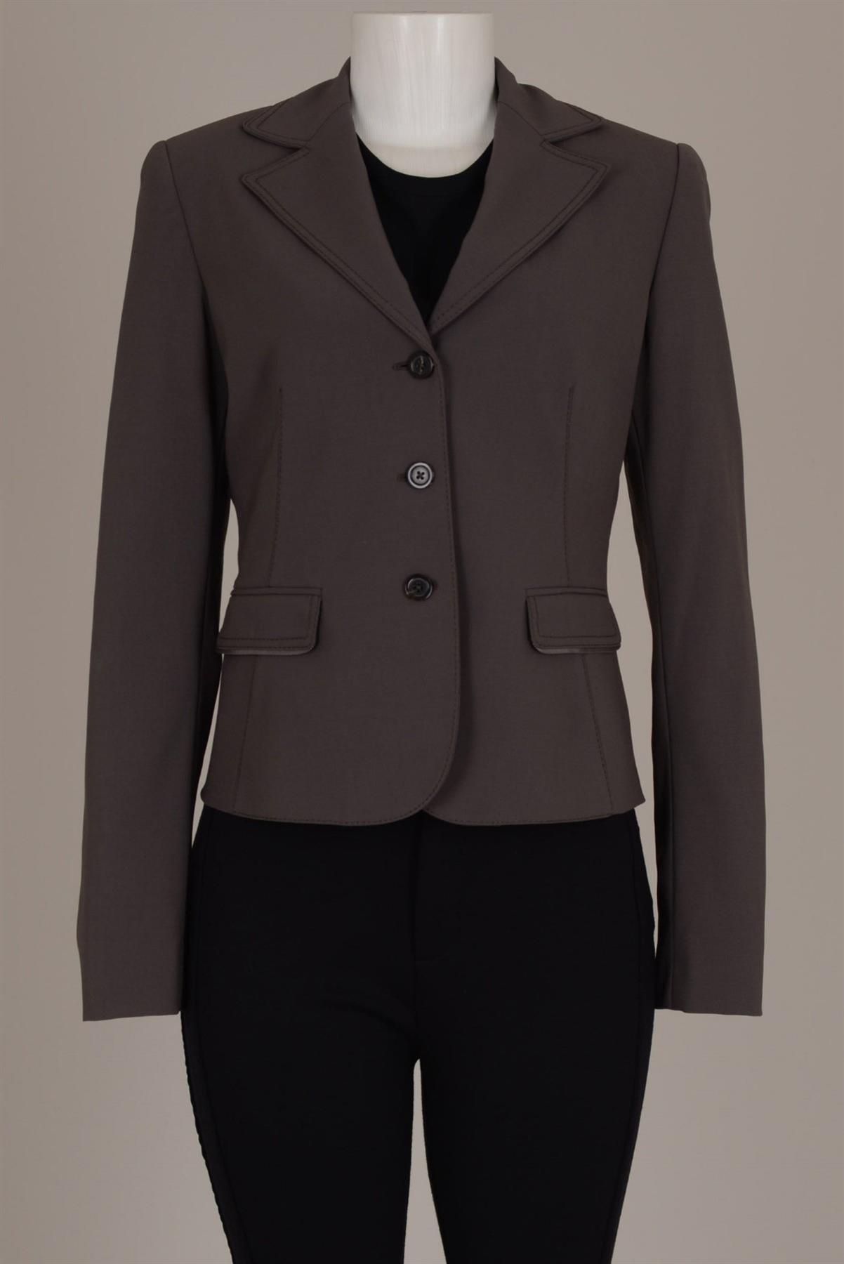 Blazer Elie Tahari Lapela Marrom