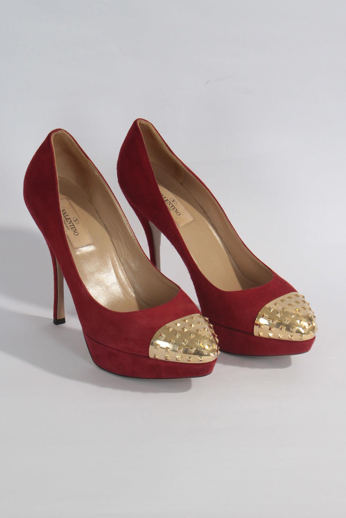 Sapato Valentino Camurça Vermelho