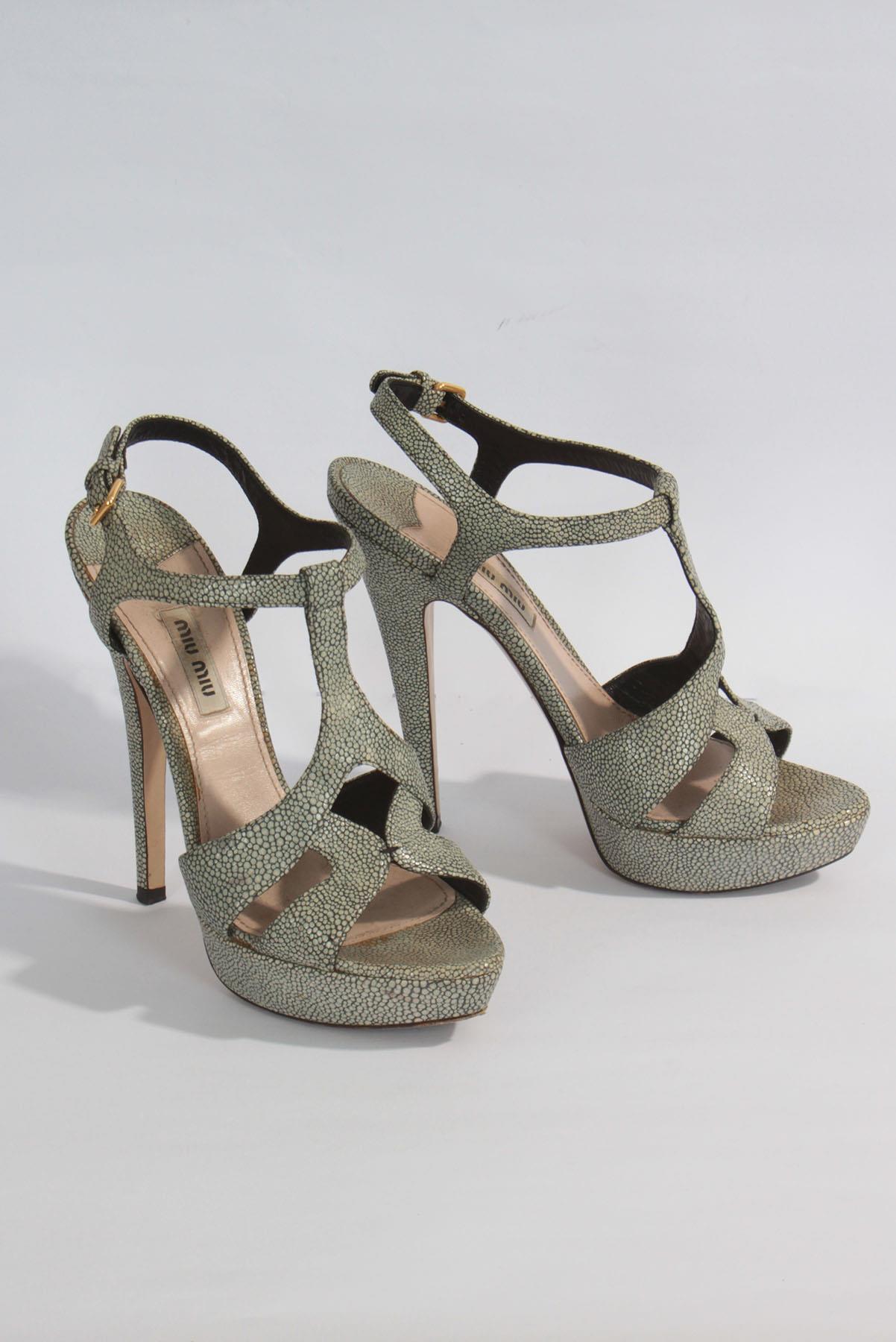 Sandália Miu Miu Texturizada