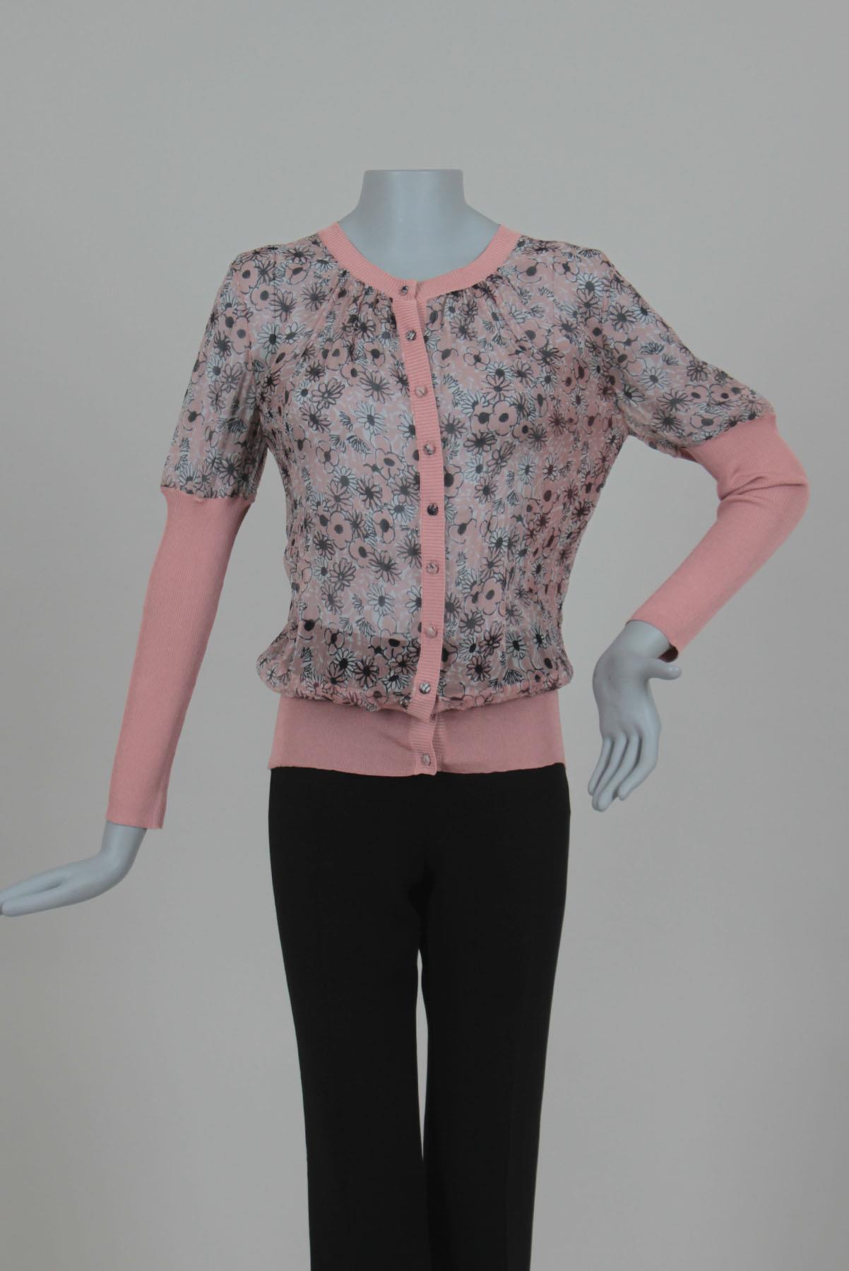 Camisa Nina Ricci Floral  Rosa