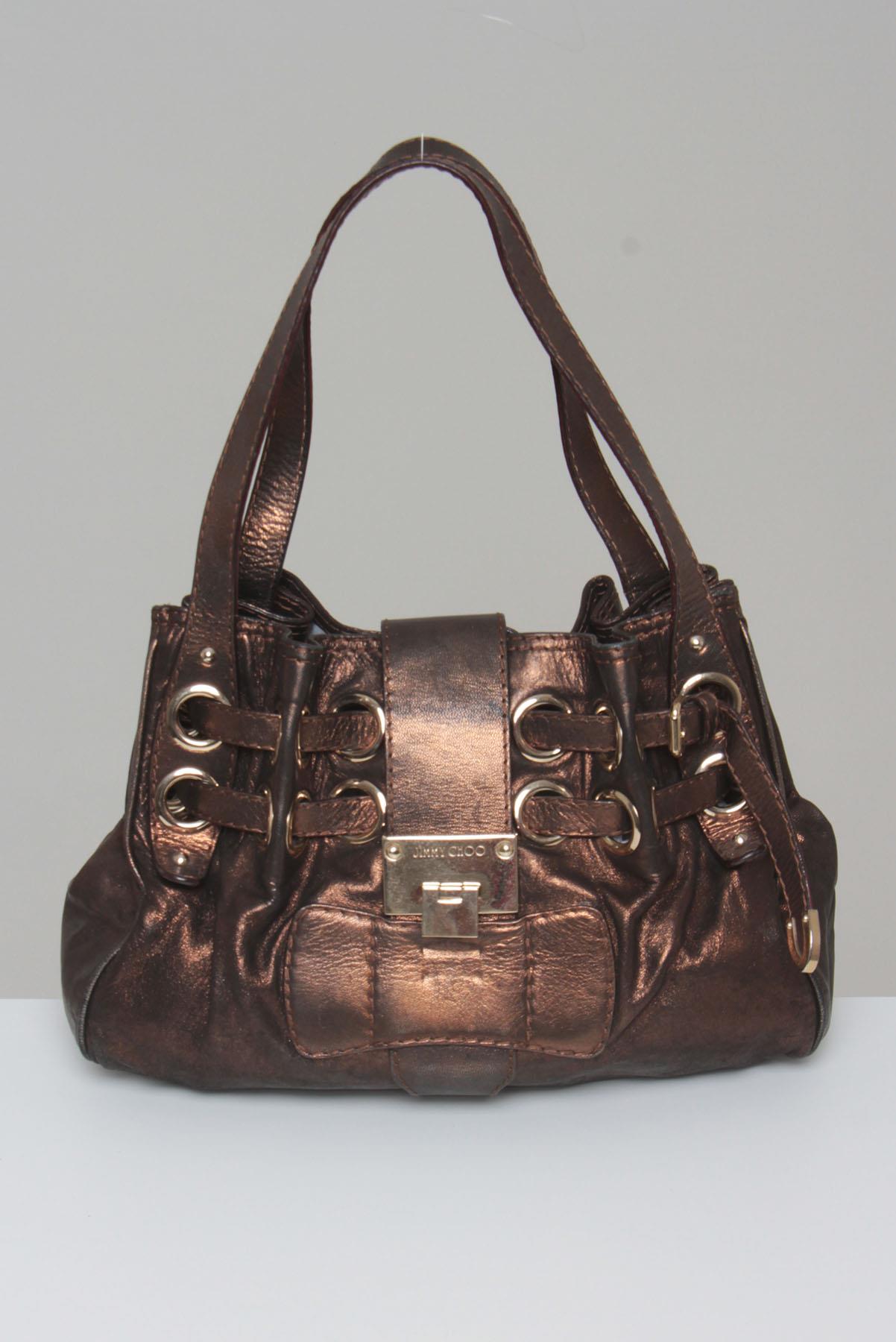 Bolsa Jimmy Choo Romana Hobo Metalizado