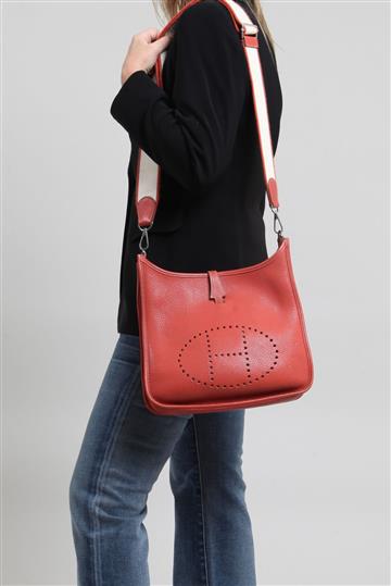 Bolsa Hermés Évelyne Laranja