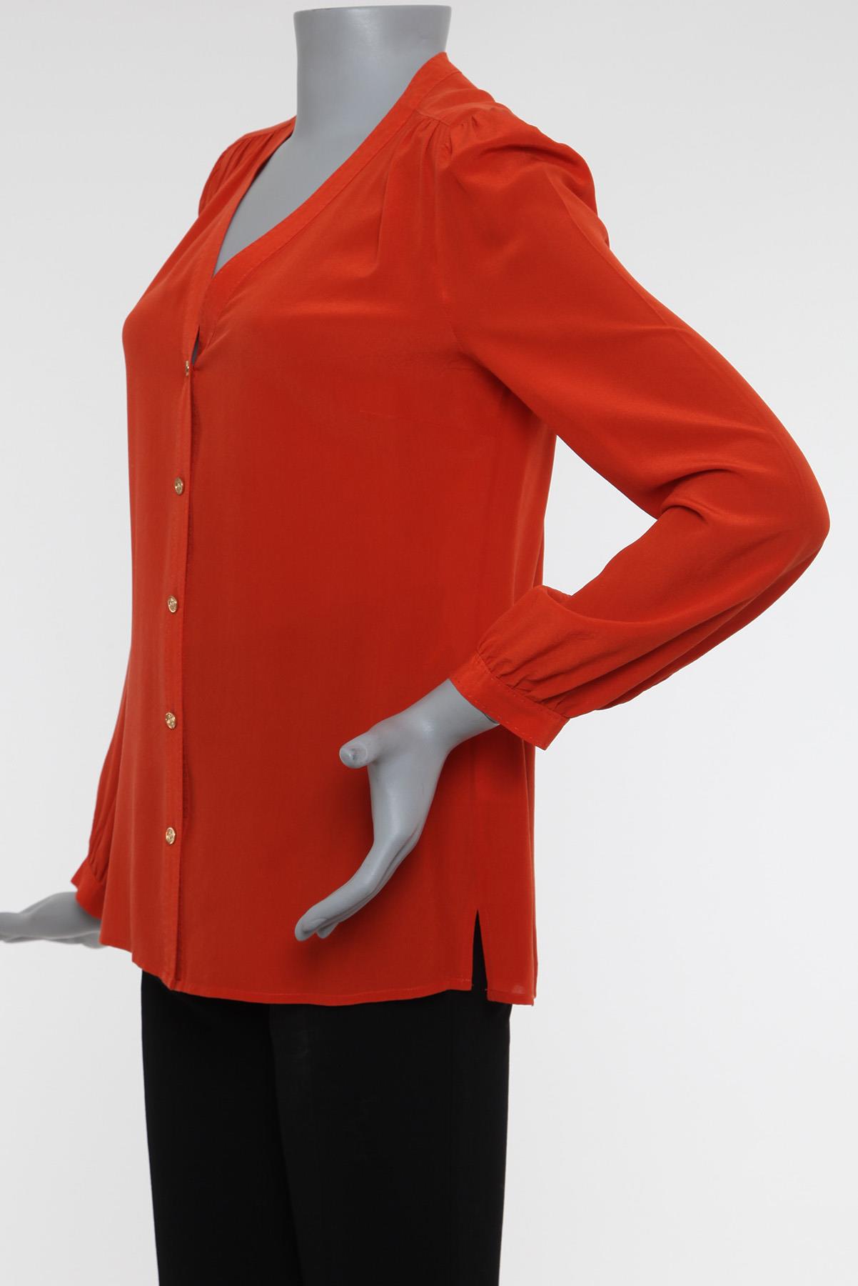 Camisa Tory Burch Seda Laranja