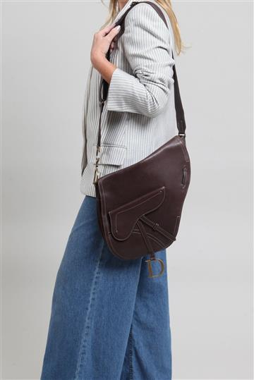 Bolsa Christian Dior Saddle Marrom