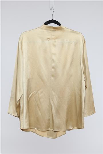 Camisa Marina Rinaldi 100% Seda Dourado
