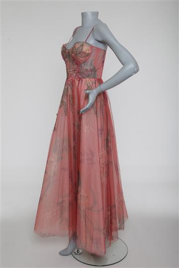 Vestido PatBo Tule e Bordados Rosa