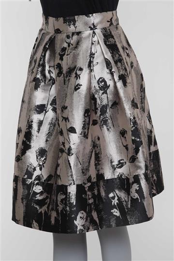 Saia Carolina Herrera Evasê Estampado