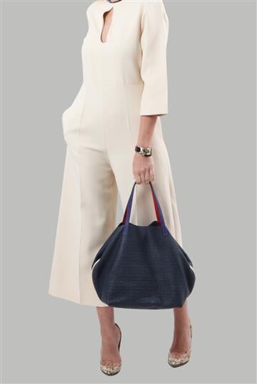 Bolsa Carolina Herrera Monograma Tote Azul