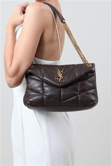 Bolsa Saint Laurent Loulou de Ombro Marrom